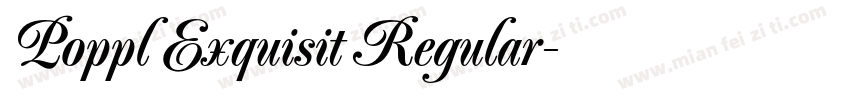 Poppl Exquisit Regular字体转换